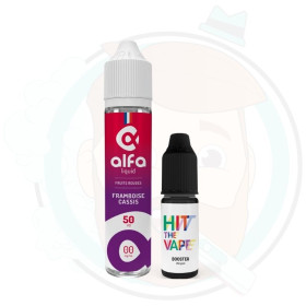 Framboise Cassis 50mL avec boosters de nicotine - Alfaliquid Framboise Cassis 50mL avec boosters de nicotine - Alfaliquid