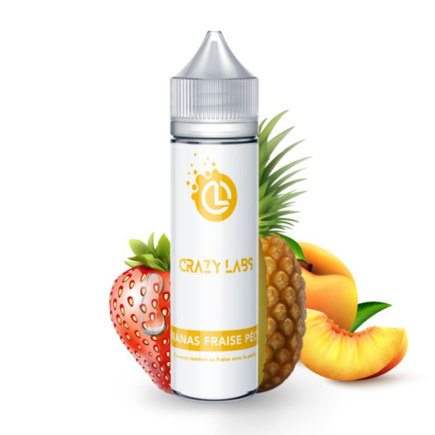 Ananas Fraise Pêche 50mL - Crazy Labs