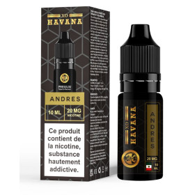Andrès 20mg/mL Sels de Nicotine - Xo Havana Andrès 20mg/mL Sels de Nicotine - Xo Havana