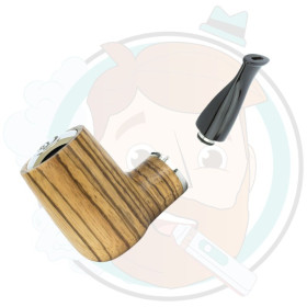 E pipe Billiard Zébrano - Corps + stem - Créavap E pipe Billiard Zébrano - Corps + stem - Créavap