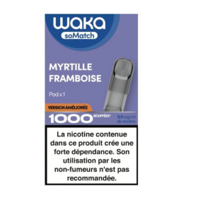 Myrtille framboise SoMatch Mini Pod 9,9mg/ml (0,9%) - version 1000 puffs - Waka Myrtille framboise SoMatch Mini Pod 9,9mg/ml (0,9%) - version 1000 puffs - Waka