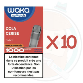 SoMatch Mini Pod version 1000 puffs X10 - Waka SoMatch Mini Pod version 1000 puffs X10 - Waka