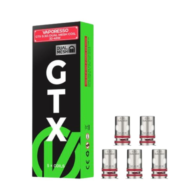 Résistances GTX Dual Mesh (pack de 5) - Vaporesso