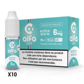 EcoBox Menthe Boîte de 10x10 -  Alfaliquid EcoBox Menthe Boîte de 10x10 -  Alfaliquid 6mg