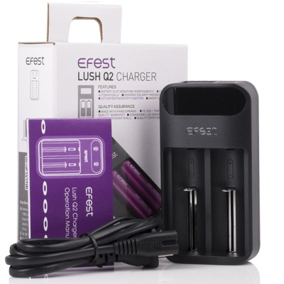 Chargeur Lush Q2 Efest double accu, acheter chargeur batterie e cigarette