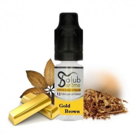 Tabac Gold Brown Solubarome, acheter arôme concentré français pas cher.
