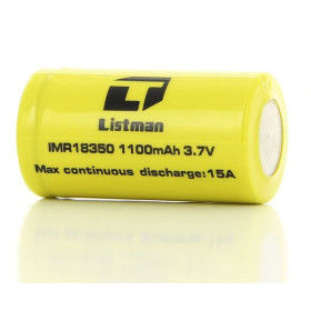 Accu 18350 3,7 V 1100 mAh - Listman Accu 18350 3,7 V 1100 mAh - Listman